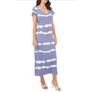 Vince Camuto Tie Dye Stripe Maxi Dress in Blue Jay at Nordstrom, Size X-Small